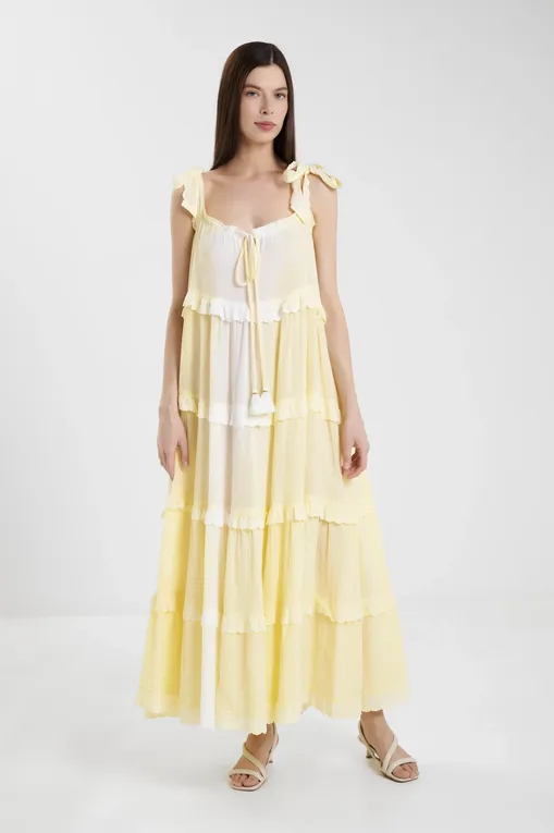 Платья LES NEOBOURGEOISES Puerto Rico long YELLOW