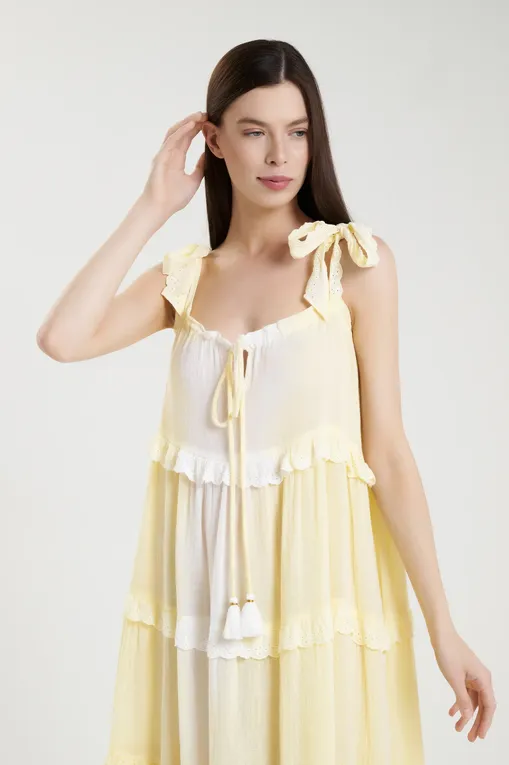 Платья LES NEOBOURGEOISES Puerto Rico long YELLOW