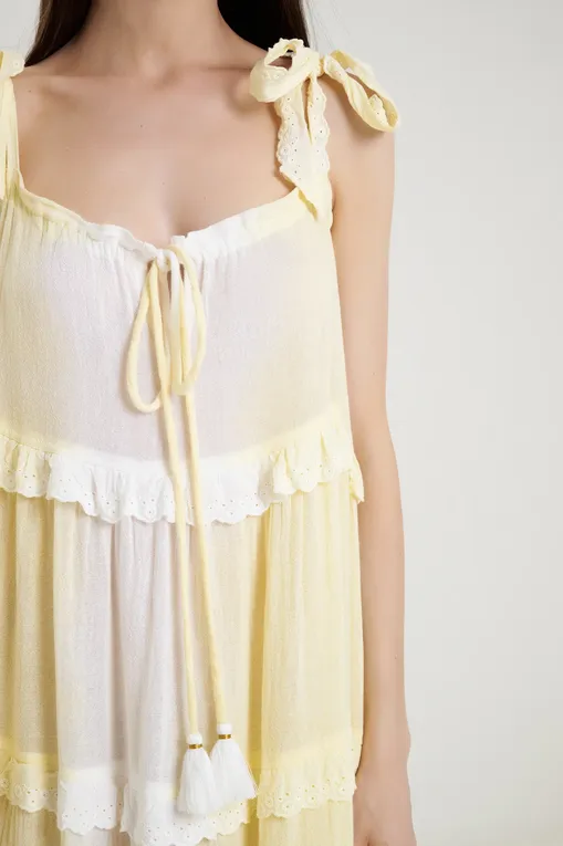 Платья LES NEOBOURGEOISES Puerto Rico long YELLOW