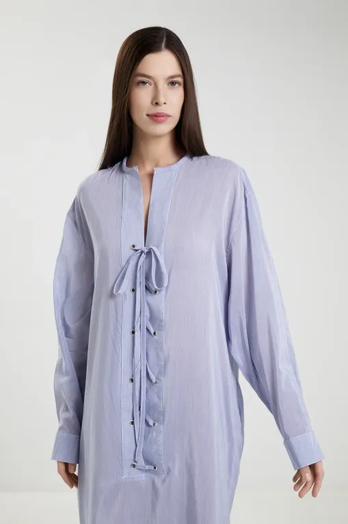 Платья домашние Lila.Eugenie 2502 BLUE WHITE