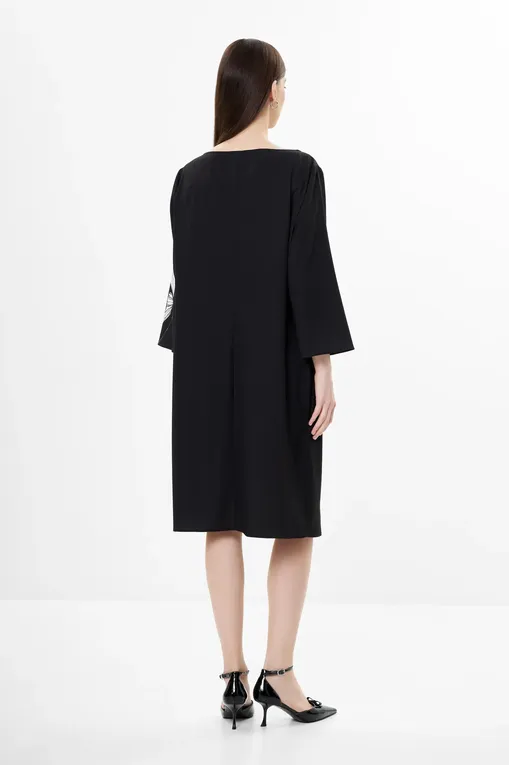 Платья Luisa Viola 7559F001160N 001 BLACK WITH WHITE