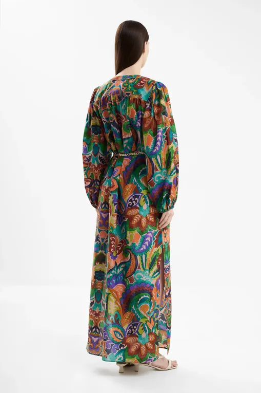 Платья домашние Marjolaine 3ATH2201 3143 IMP. VERT/JAUNE