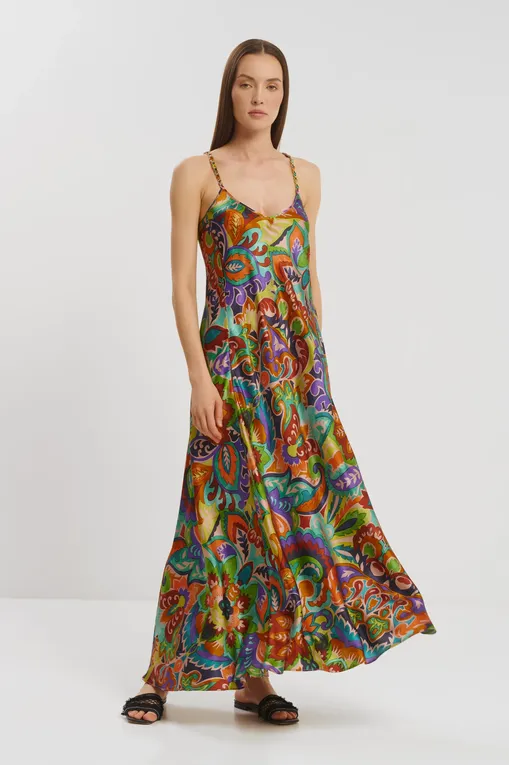 Платья Marjolaine 4ATH3003 3143 IMP. VERT/JAUNE