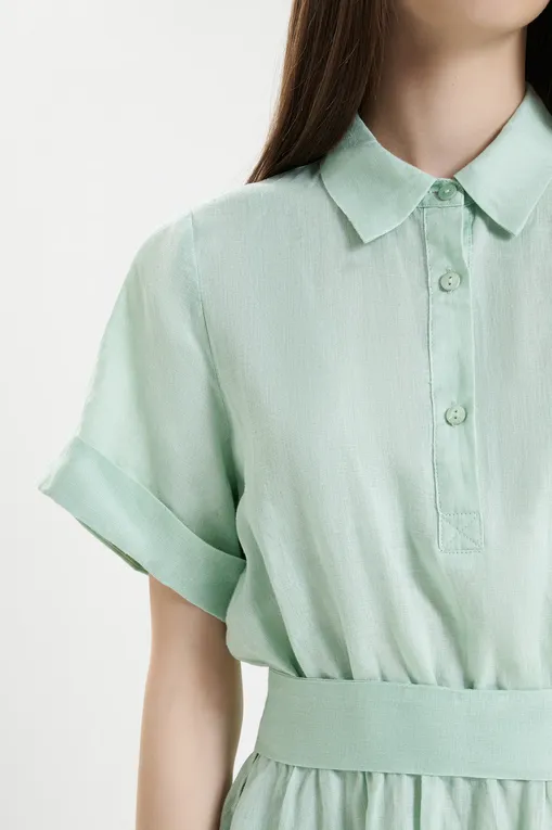 Платья Mc2 Saint Barth JOSELINE LINEN 53 SAGE