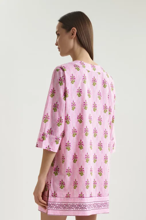 Платья Mc2 Saint Barth MACHA COTTON GOA FLORAL STRIPES S 21