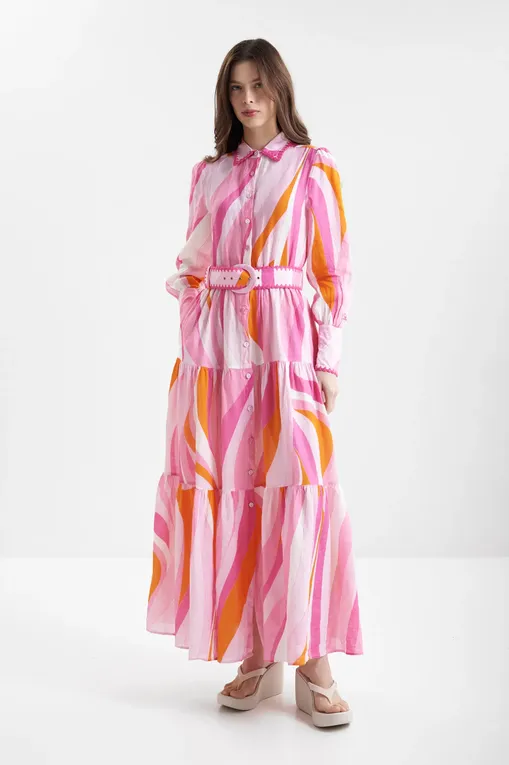 Платья Mc2 Saint Barth MARBELLA LINEN SHAPE WAVE 2381