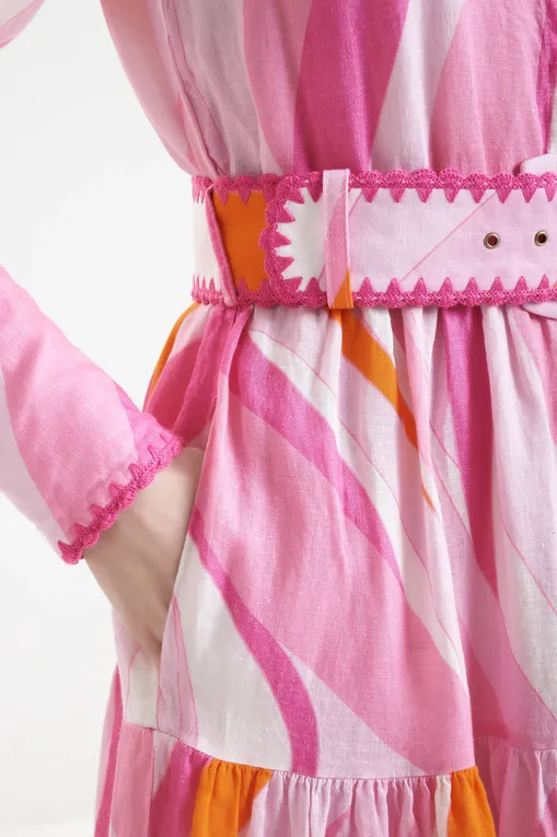 Платья Mc2 Saint Barth MARBELLA LINEN SHAPE WAVE 2381