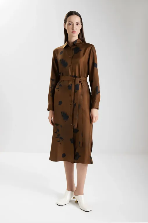 Платья MM by MaxMara JADI 252622601 002 TOBACCO