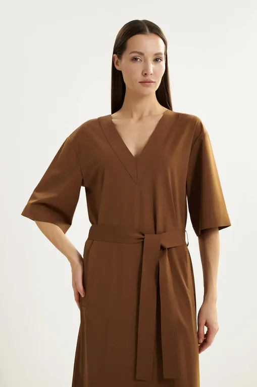 Платья MM by MaxMara ONAGRO 252662605 004 TOBACCO