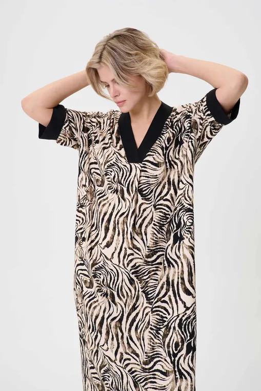 Платья домашние Petit Pas 101176 zebra print