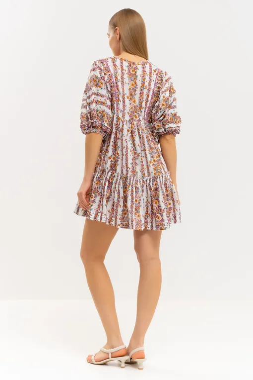 Платья Poupette St Barth W4RS24N0WFL LAVENDER WAVES FLOWERS