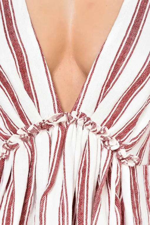 Платья Three Graces London TGLDR4004C BRICK SAUNTON STRIPE