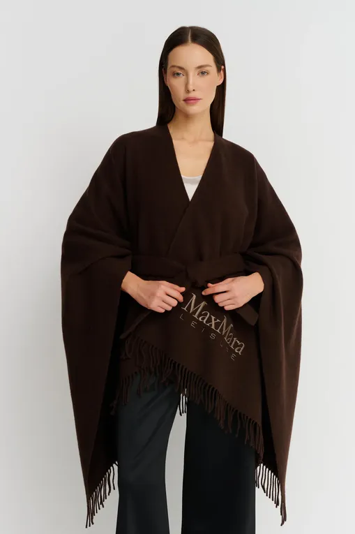 Пончо Max Mara Leisure MARTORA 242673602 003 BROWN