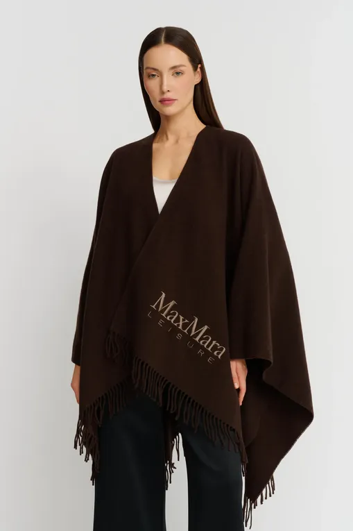 Пончо Max Mara Leisure MARTORA 242673602 003 BROWN
