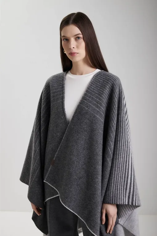 Пончо MM BRENTA 252654602 002 LIGHT GREY