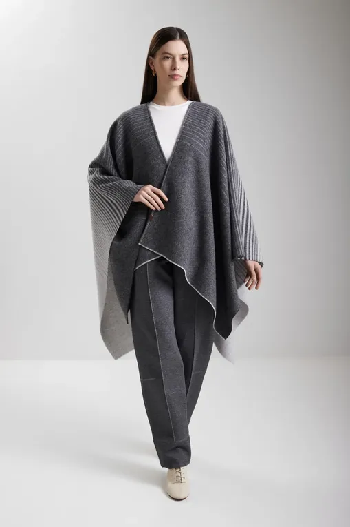 Пончо MM BRENTA 252654602 002 LIGHT GREY