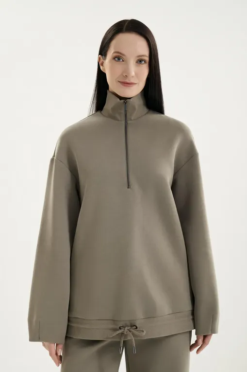 Толстовки MM by MaxMara MMLMADIA 261692104 003 HORN GREY GREEN