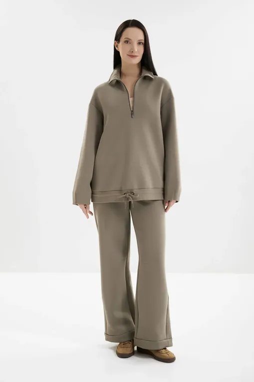 Толстовки MM by MaxMara MMLMADIA 261692104 003 HORN GREY GREEN