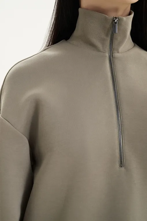 Толстовки MM by MaxMara MMLMADIA 261692104 003 HORN GREY GREEN