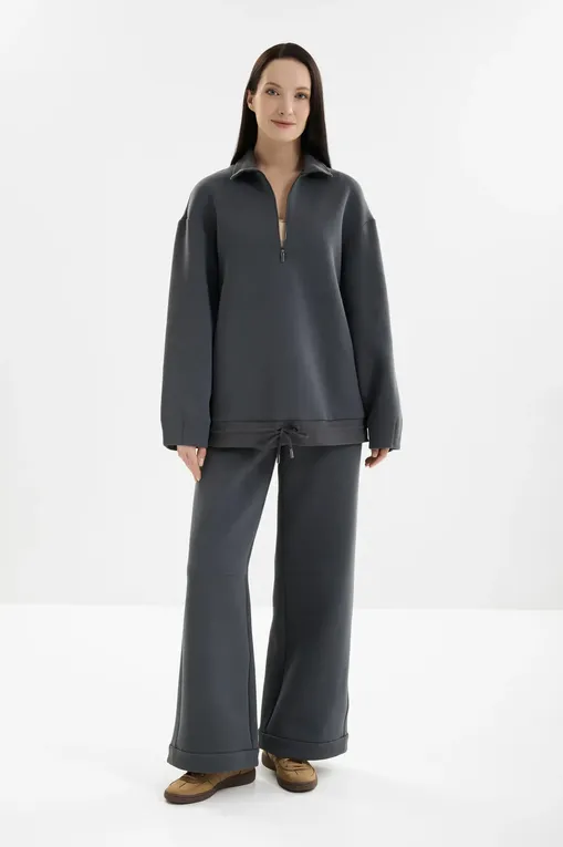 Толстовки MM by MaxMara MMLMADIA 261692104 004 DARK GREY