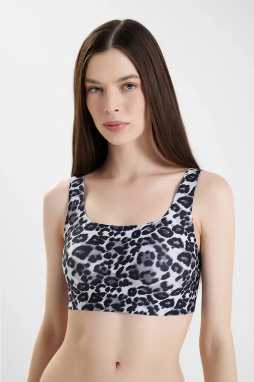 Бесшовные Chantelle C11DQ3 B16 Grey leopard