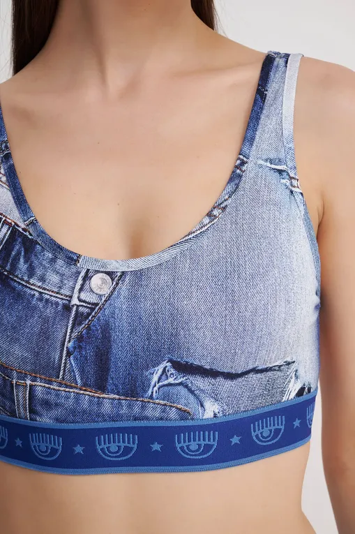 Топы Chiara Ferragni A08094933 1280 Fantasy print Blue