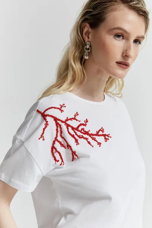 Футболки Diana Gallesi G438R000478N ( G3 ) 11 BCO RIC.CORALLO