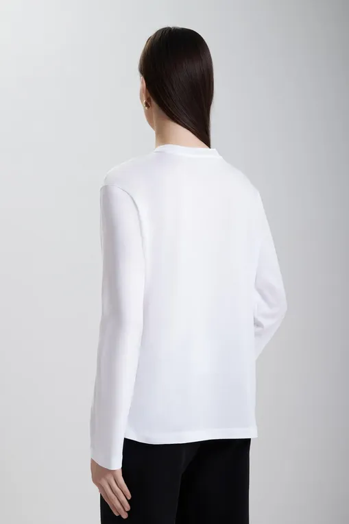 Лонгсливы MM by MaxMara SORRISO 252694606 001 OPTICAL WHITE