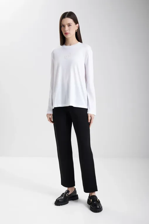 Лонгсливы MM by MaxMara SORRISO 252694606 001 OPTICAL WHITE