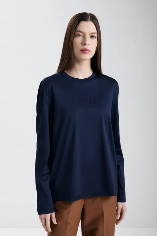 Лонгсливы MM by MaxMara SORRISO 252694606 004 NAVY