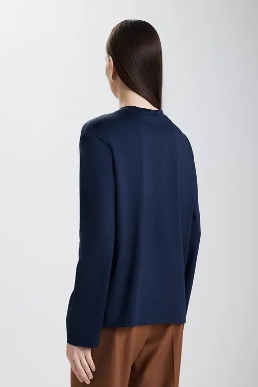 Лонгсливы MM by MaxMara SORRISO 252694606 004 NAVY