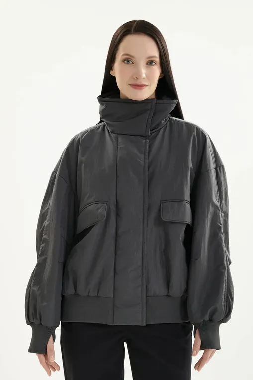Куртки MM by MaxMara MMLAMACA 261648103 002 DARK GREY