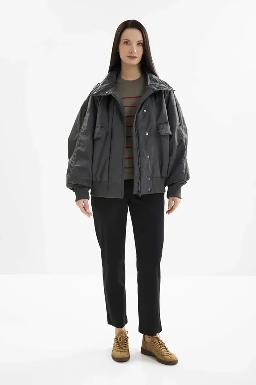 Куртки MM by MaxMara MMLAMACA 261648103 002 DARK GREY
