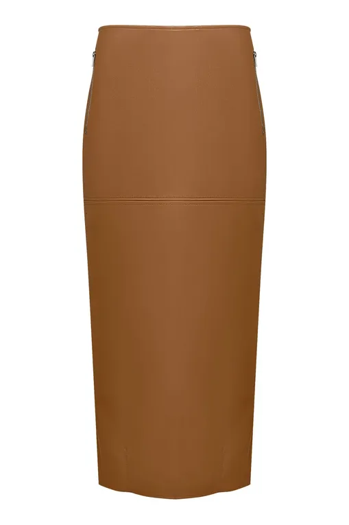 Юбки MM by MaxMara FABIANA 252677603 002 TOBACCO