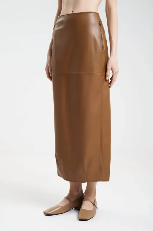 Юбки MM by MaxMara FABIANA 252677603 002 TOBACCO