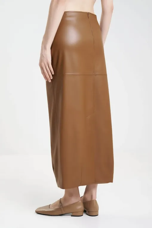 Юбки MM by MaxMara FABIANA 252677603 002 TOBACCO