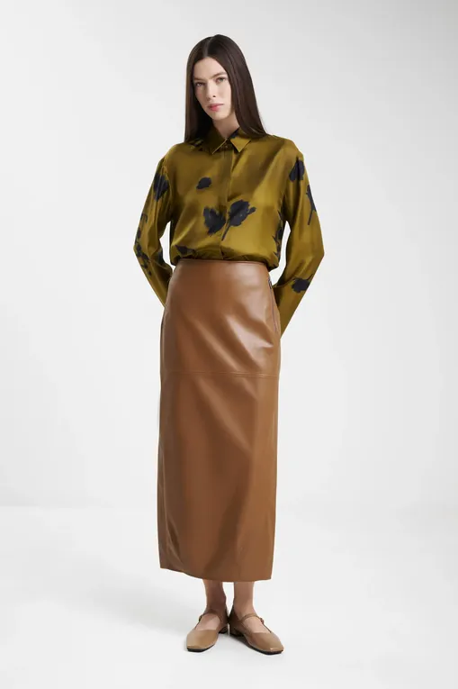 Юбки MM by MaxMara FABIANA 252677603 002 TOBACCO