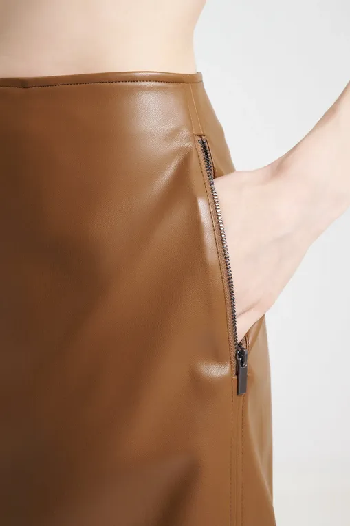 Юбки MM by MaxMara FABIANA 252677603 002 TOBACCO