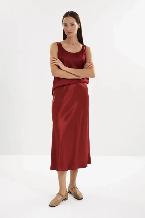 Юбки MM by MaxMara MMLALESSIO 261610101 018 DARK RED