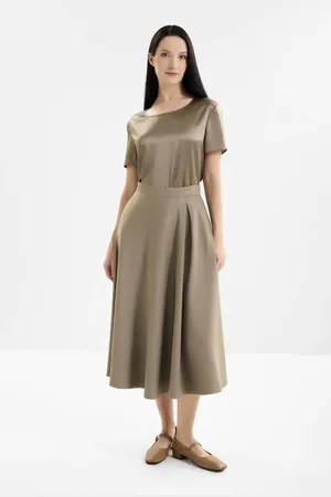 MM by MaxMara MMLAQUILA 261677103 002 HORN GREY GREEN
