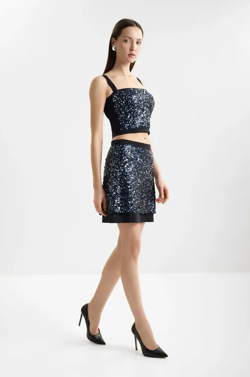 Юбки Shan 52589-45 590 Navy-Black