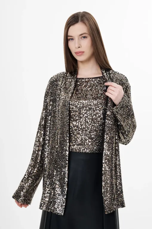 Жакеты Luisa Viola 2203F001828N 022 NERO BRONZO