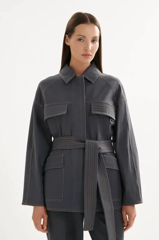 Жакеты MM by MaxMara MMLWEST 261691101 002 DARK GREY