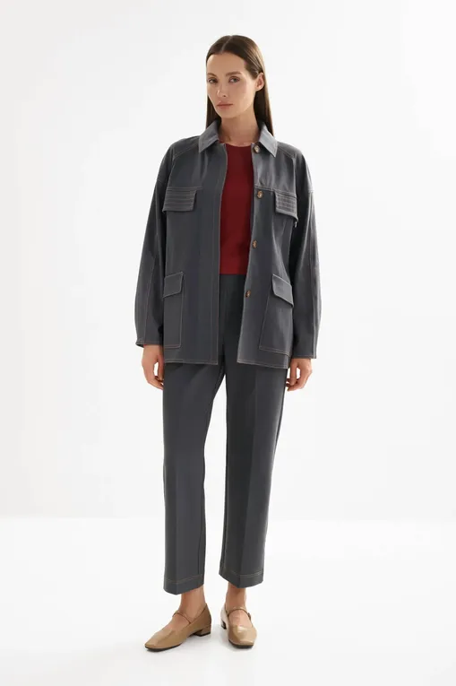 Жакеты MM by MaxMara MMLWEST 261691101 002 DARK GREY