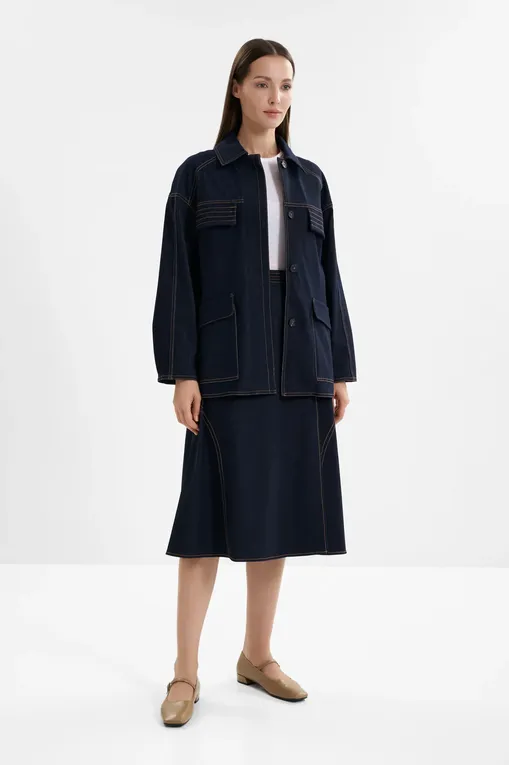 Жакеты MM by MaxMara MMLWEST 261691101 003 MIDNIGHTBLUE