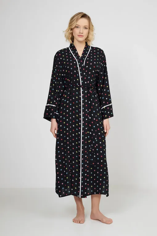 Халаты DKNY YI10043 006 Black Label Print