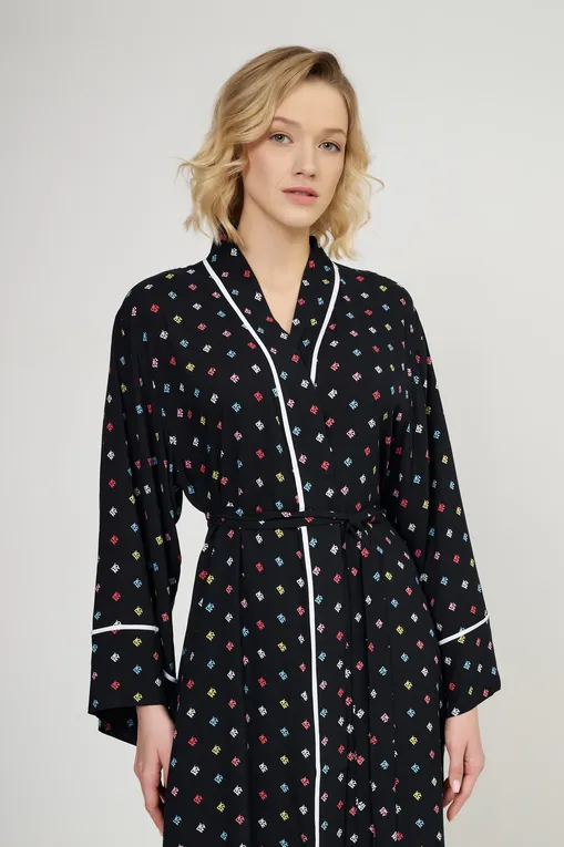 Халаты DKNY YI10043 006 Black Label Print
