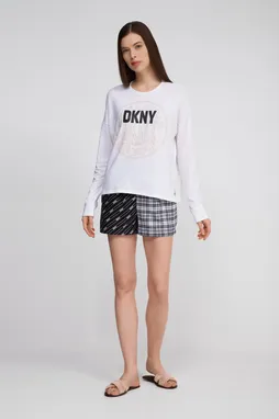 DKNY YI50021 005 Black Plaid