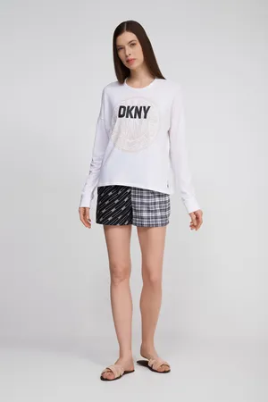 DKNY YI50021 005 Black Plaid