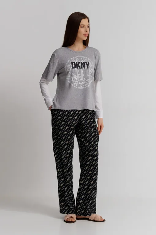 Лонгсливы DKNY YI40021 030 Tin Heather